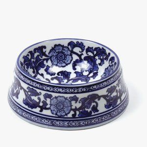 Blue Chinoiserie Dog Bowl
